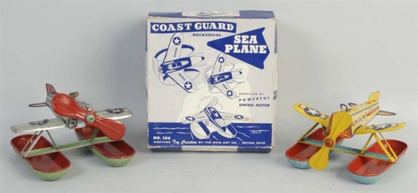 LOT OF 2: CHEIN TIN LITHO WIND-UP SEA PLANES.     