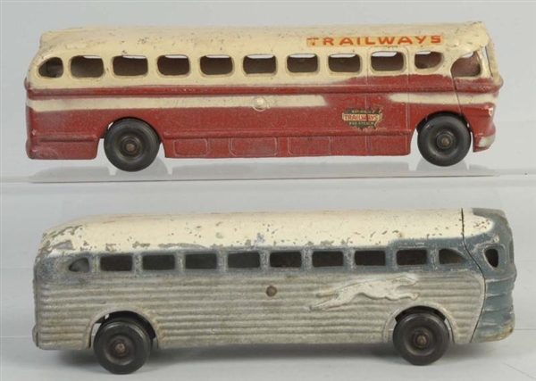 LOT OF 2: AMERICAN MADE DIECAST BUS TOYS.         
