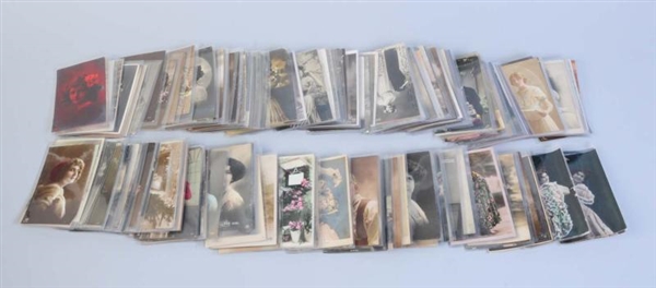 LOT OF 150 PLUS: REAL PHOTO POSTCARDS OF WOMEN.   
