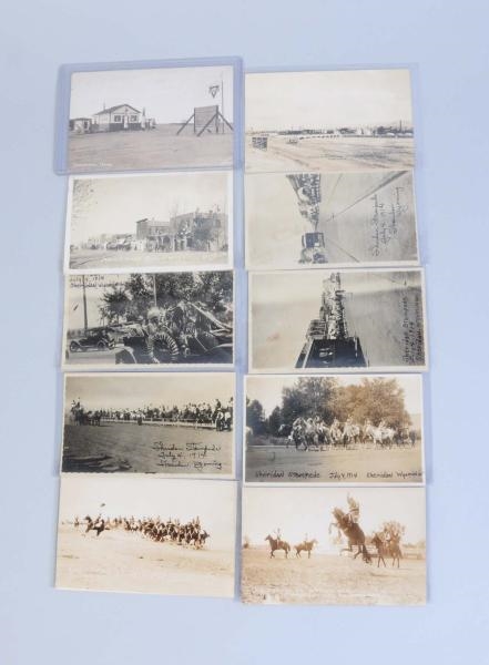 LOT OF 10: REAL PHOTO POSTCARDS OF WYOMING.       