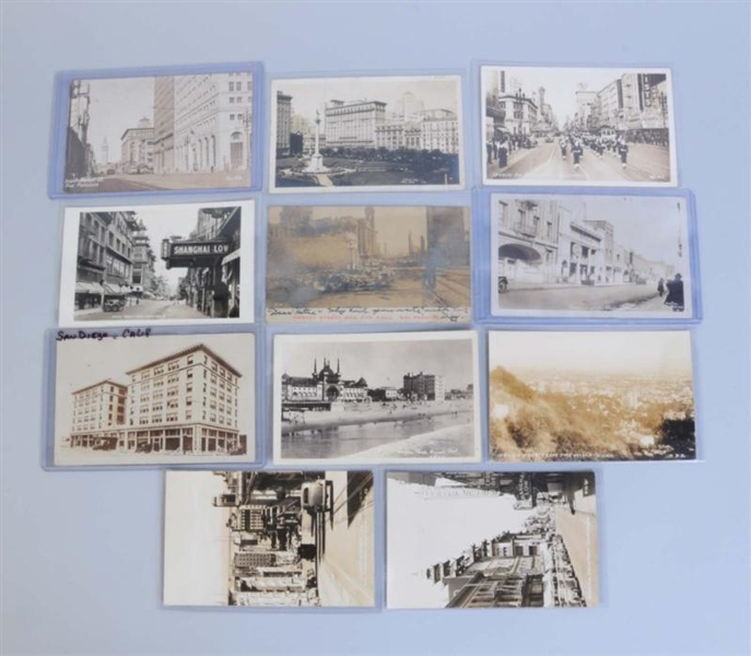 LOT OF 11: REAL PHOTO POSTCARDS OF SAN FRANCISCO. 