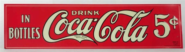 1920S COCA-COLA EMBOSSED TIN SIGN.                