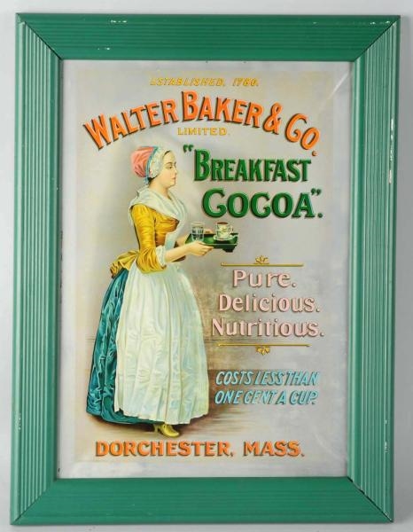 RARE 1880S BAKER COCOA TIN SIGN.                  