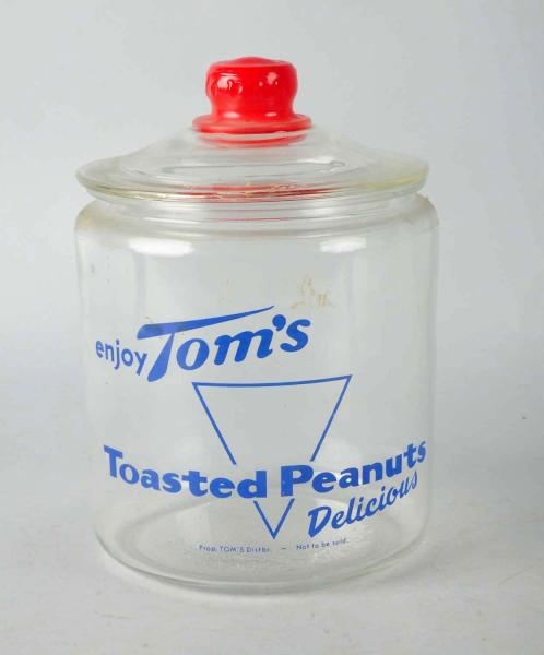 1950S TOMS PEANUTS JAR.                           