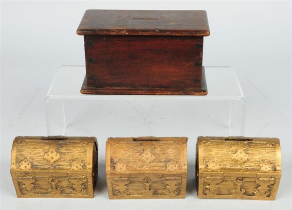 LOT OF 4: CHEST BANKS.                            