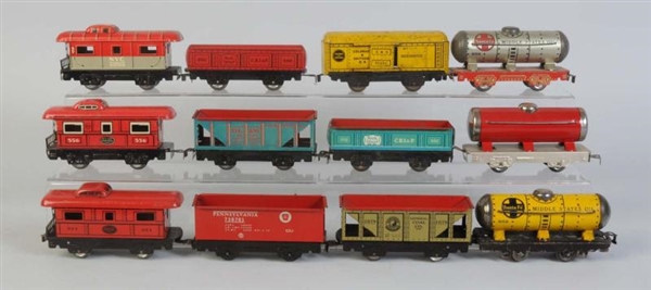 LOT OF 12: MARX FREIGHT CARS.                     