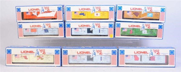 LOT OF 10: LIONEL SPIRIT OF NO.76 STATE CARS.     