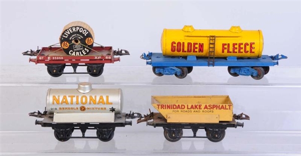 LOT OF 4: HORNBY ASSORTED FREIGHT CARS.           