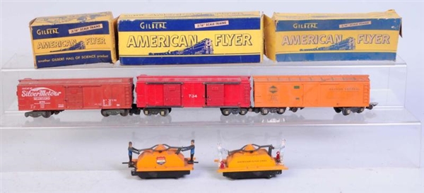 AMERICAN FLYER ASSORTMENT OF TRAINS & STOCK.      