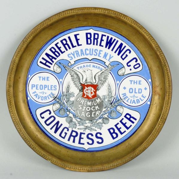 CONGRESS BEER PLATE WITH GRAPHICS.                
