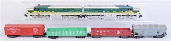 AMERICAN FLYER NO.474/475 ROCKET & 4 FREIGHT CARS 
