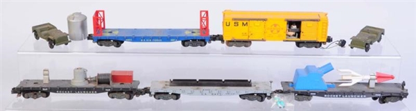 AMERICAN FLYER MILITARY FREIGHT CAR LOT.          