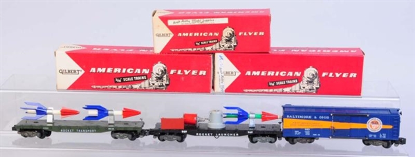 LOT OF 3: AMERICAN FLYER FREIGHT CARS.            
