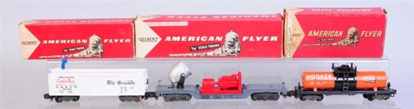 AMERICAN FLYER FREIGHT CARS IN ORIGINAL BOXES.    
