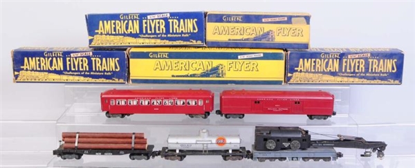 LOT OF 5: AMERICAN FLYER ROLLING STOCK.           