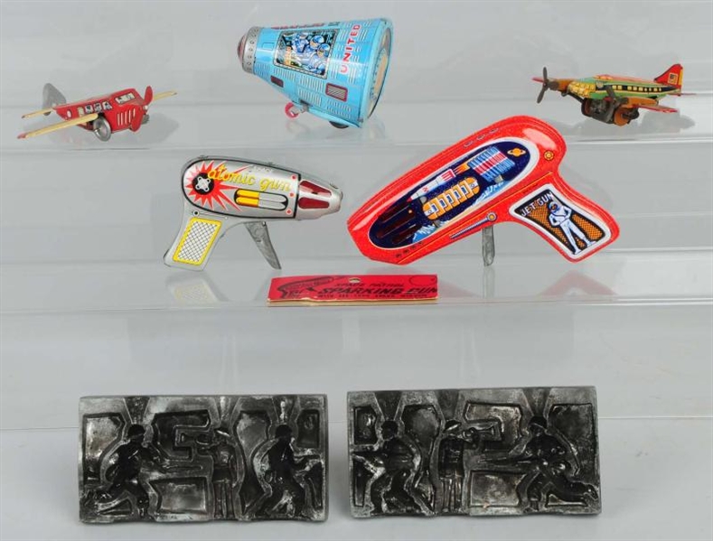 LOT OF MISC. SPACE TOYS & OTHER TIN TOYS.         