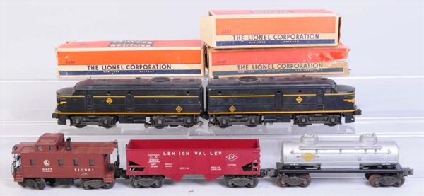 LIONEL NO.2023 ERIE ALCO AA & FREIGHT CARS.       