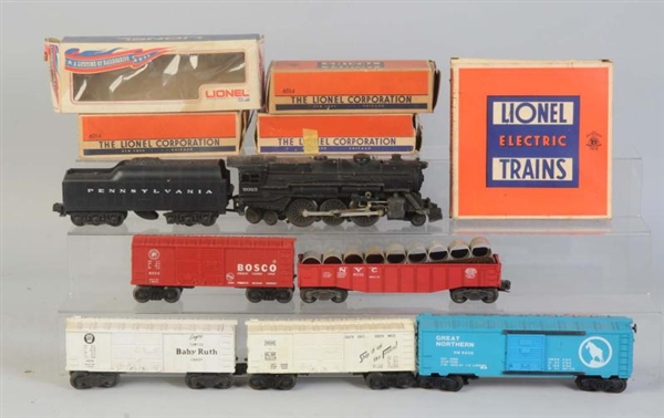 LIONEL NO.2025 & 5 FREIGHT CARS.                  