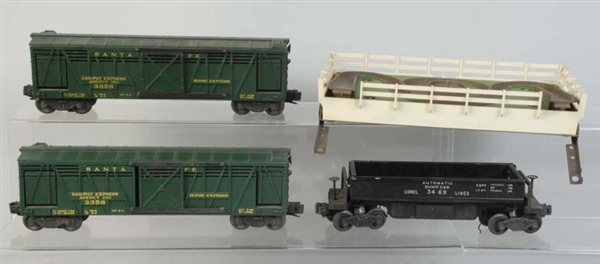 LIONEL NO.3356 OPERATING HORSE CAR & FREIGHTS.    