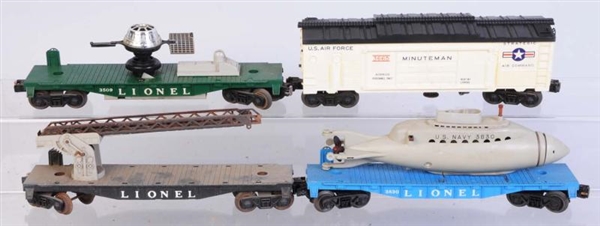 LOT OF 4: FREIGHT CARS.                           