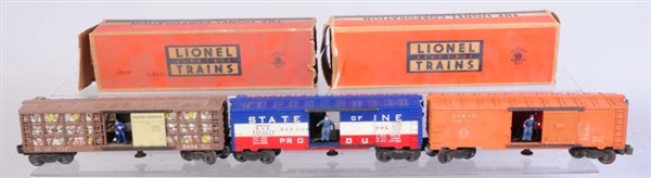 LOT OF 3: OPERATING FREIGHT CARS.                 