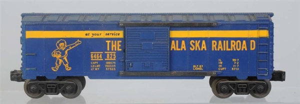 LIONEL NO.6464-825 ALASKAN RAILROAD BOX CAR.      