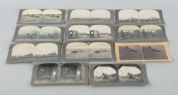 LOT OF 11: STEREOVIEWS EARLY FARMING SCENES.      