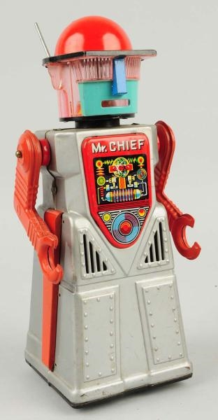 JAPANESE BATTERY OPERATED MR. CHIEF ROBOT.        