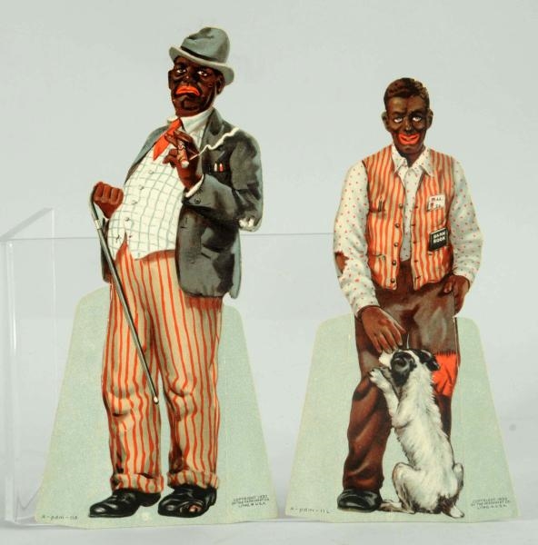 LOT OF 2: EARLY BLACK STANDEES.                   