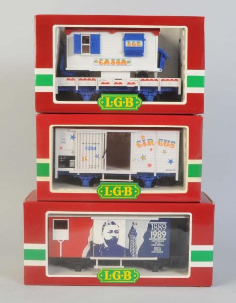 LOT OF 3: LGB TRAINS IN BOXES.                    
