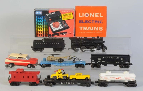 ASSORTMENT OF MAINLY LIONEL & POST WAR TRAINS.    