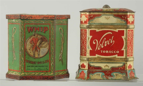 PAIR OF TOBACCO CANISTERS.                        