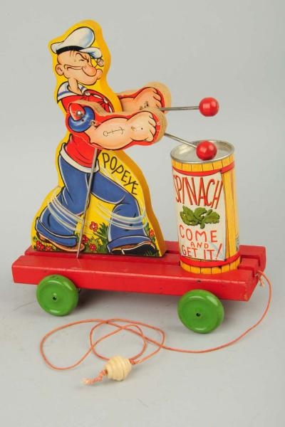 POPEYE BOOM BOOM FISHER PRICE PAPER ON WOOD TOY.  