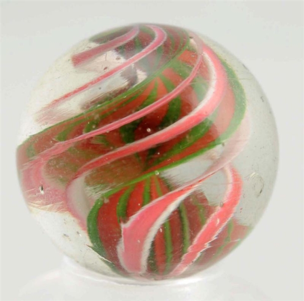 COMPLEX DOUBLE HELIX NAKED RIBBON SWIRL MARBLE.   