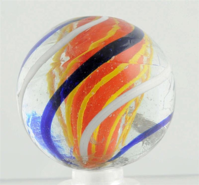 3-STAGE ORANGE SOLID CORE SWIRL MARBLE.           