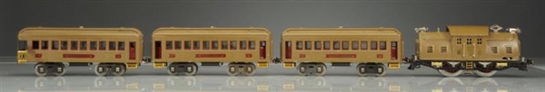 LIONEL NO.10 LOCO WITH TWO NO.337 & 338 CARS.     