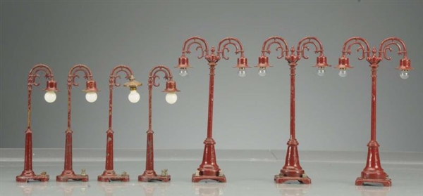 LOT OF 7: NO.54 & 58 STREET LAMPS.                