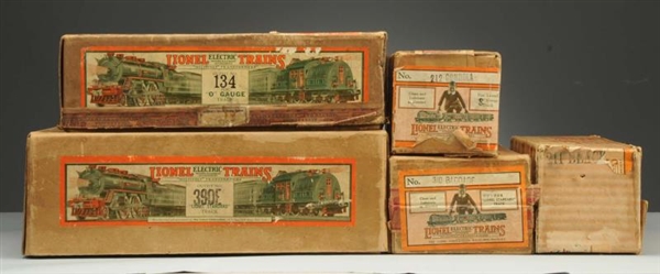 ASSORTMENT OF ORIGINAL LIONEL TRAIN BOXES.        
