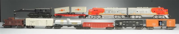 LOT OF LIONEL TRAINS WITH BOXES 2343.             
