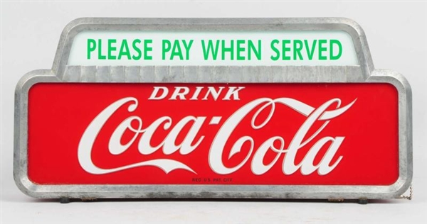 1950S LIGHT-UP COUNTER TOP SIGN.                  