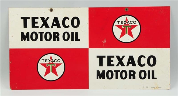 1960S TEXACO MOTOR OIL ADVERTISING SIGN.          