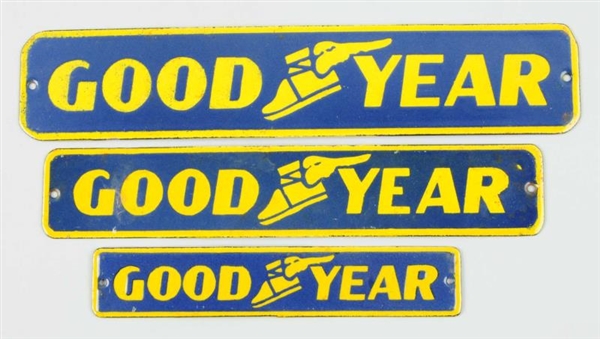 LOT OF 3: GOODYEAR TIRE STRIP SIGNS.              