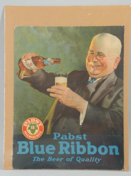1940S PABST LAGER CARDBOARD POSTER.               