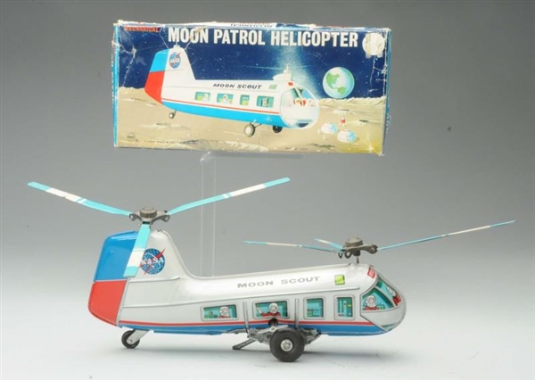 TIN LITCHO WIND-UP MOON SCOUT TOY.                