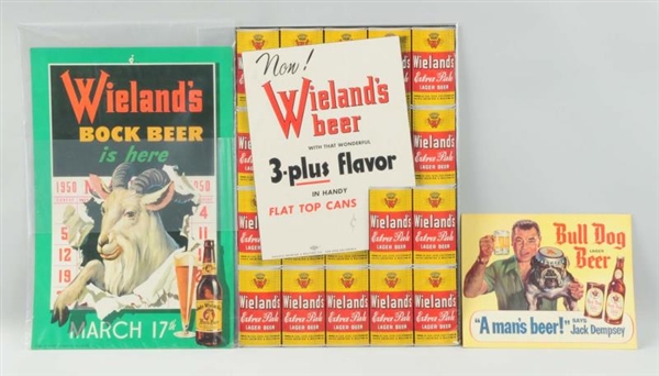 LOT OF 3: BEER ADVERTISING PIECES                 