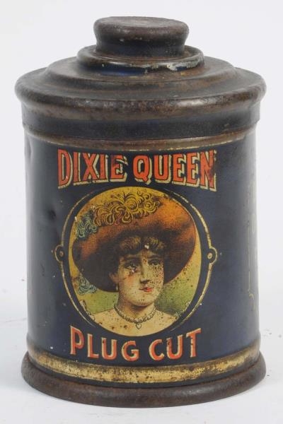 DIXIE QUEEN TOBACCO CANISTER.                     