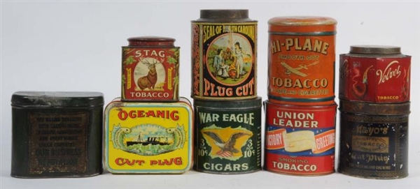 LOT OF TOBACCO CANISTERS.                         