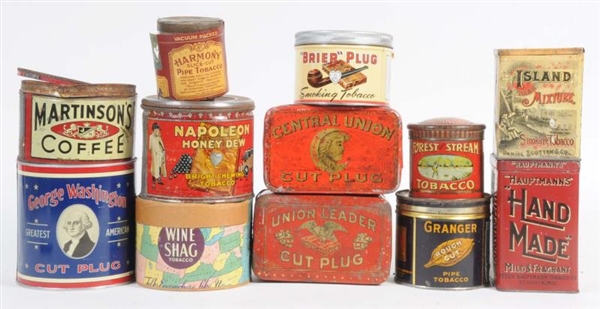 LOT OF ASSORTED ADVERTISING TINS.                 