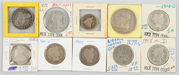 LARGE LOT OF TYPE COINS.                          