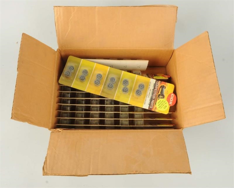 FACTORY PACKAGE BOX OF SLOT CAR WHEELS.           